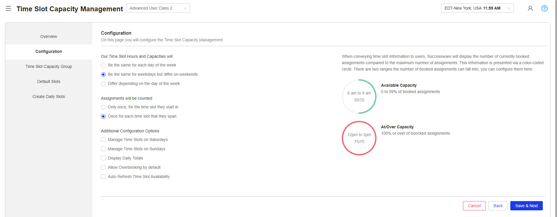 Platform - Time Slot Capacity Management – Successware Help