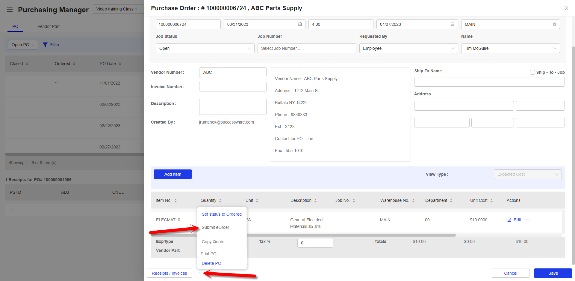 Platform - Purchasing & Payables – Successware Help